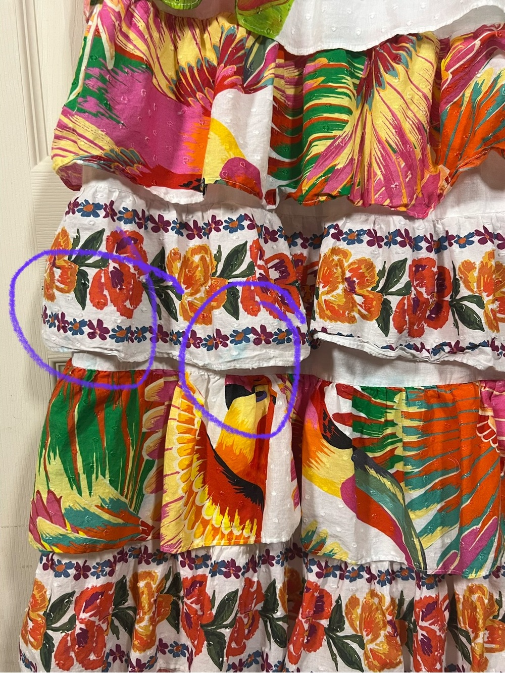 FARM Rio Multicolor Floral Tiered Midi Dress - Picture 5 of 6